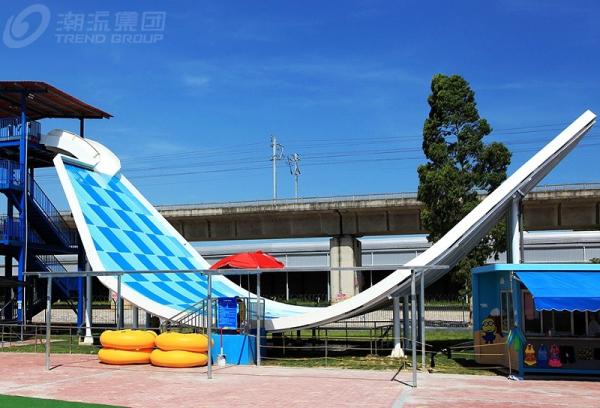 Fiberglass Swing Water Slide , Water Park Rides Double People By Raft