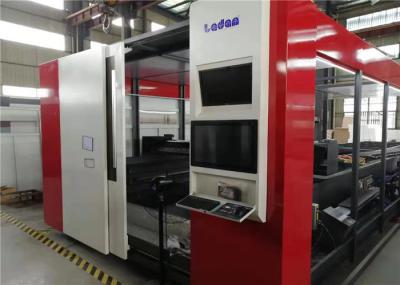 IPG / RAYCUS Fiber Optic Laser Cutter , Fiber Laser Metal Cutting Machine Good Rigidity