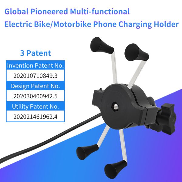 MORFAYER Dirt Bike Cell Phone Mount , 140cm 12W Bicycle Cell Phone Holder