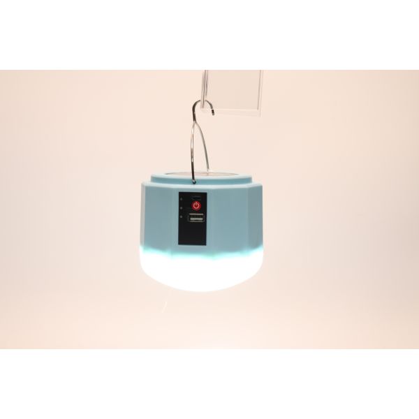 6000K CCT Solar LED Light for Outdoor Camping Rechargeable 900lm Mobile Charging Bulb