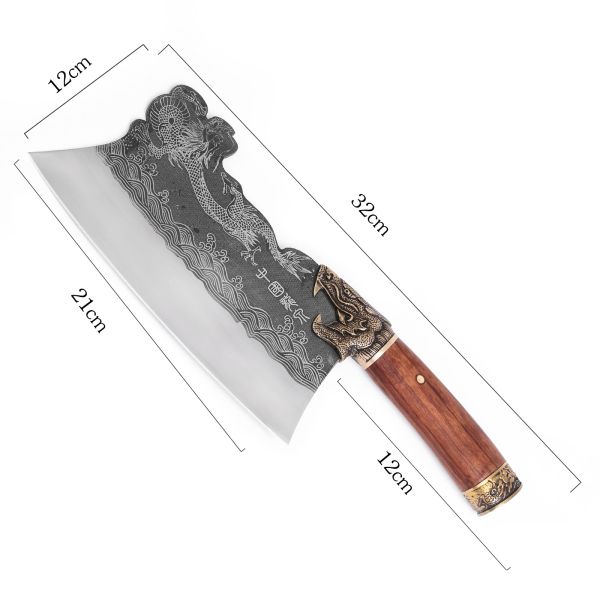 HRC58 Sharp Blade Handmade Custom Machete Kitchen Knives Carbon Steel