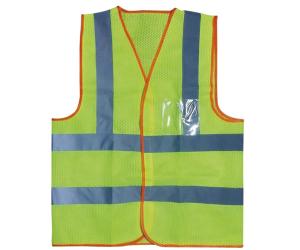 120g Safety Vest Net Green Mesh Safety Vest With PVC Pocket