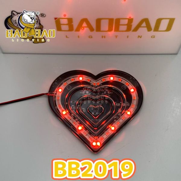 2W Plastic Bike Decoration Red Flashing Lucency Motorcycle LED Spotlight