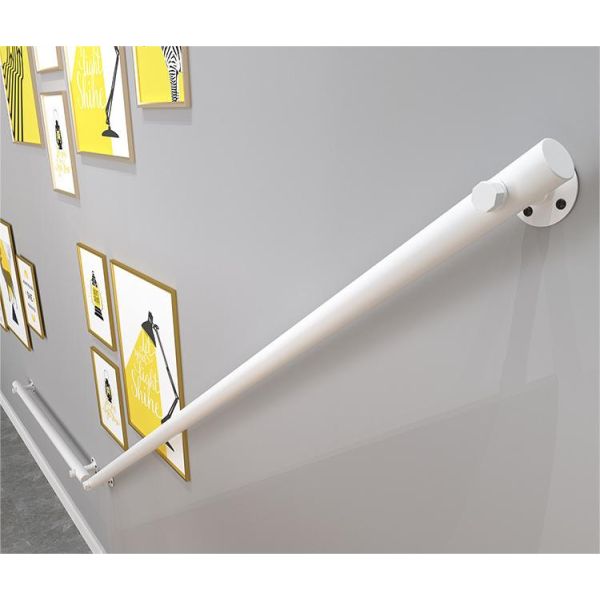 Modern Design Against The Wall Indoor Loft Elderly Railings Wooden Stairs Handrails