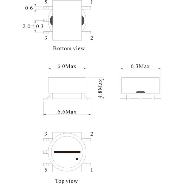 Трансформатор 900mW сигнала ядра феррита SMD магнитный защищая