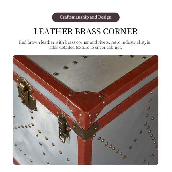 Nidea #308 Industrial Aluminum Sheet Living Room Trunk Cabinet Home Furniture Multifunction Durable Handmade