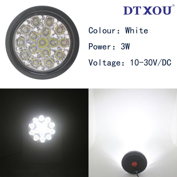 Cheap price 4'' round truck led tail light 12V/24V/10-30V