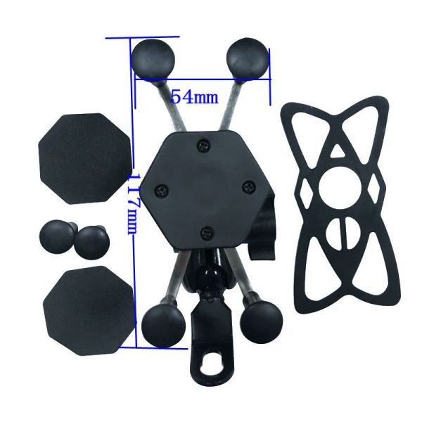 360 Degree Motorcycle Gps Mounting Brackets , OEM Iphone X Motorcycle Mount