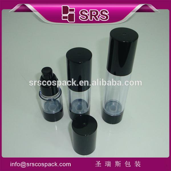 15ml 30ml 50ml airless pump bottle for lotion , most popular and elegant transparent bottle