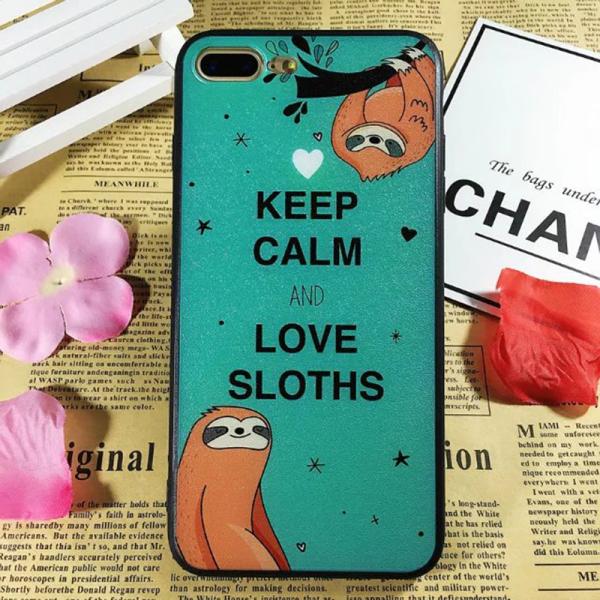 PC+TPU Silk Grain Folivora Play on the Tree Images Cell Phone Case Cover For iPhone 7 6s Plus