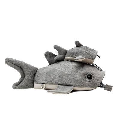 Customized Logo Cute Messenger Bag Funny Canvas Whale Bag All Seasons
