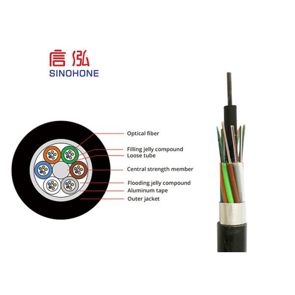 Jelly Compound 8 Core Bulk Outdoor Fiber Optic Cable Single Mode And Multimode