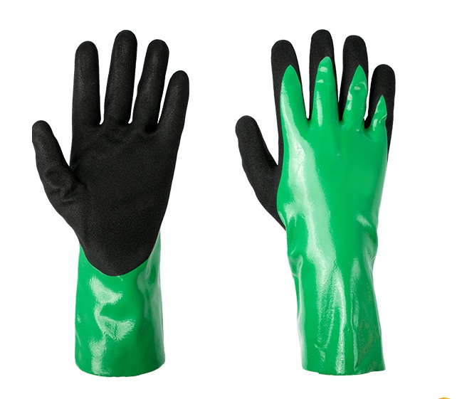 Перчатки длинного тумака рабочий-строителей химические устойчивые