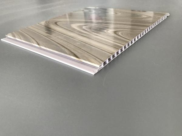 Study Ceiling Laminated Plywood Wall Panels , Wood Grain Laminate Sheets Wave Design
