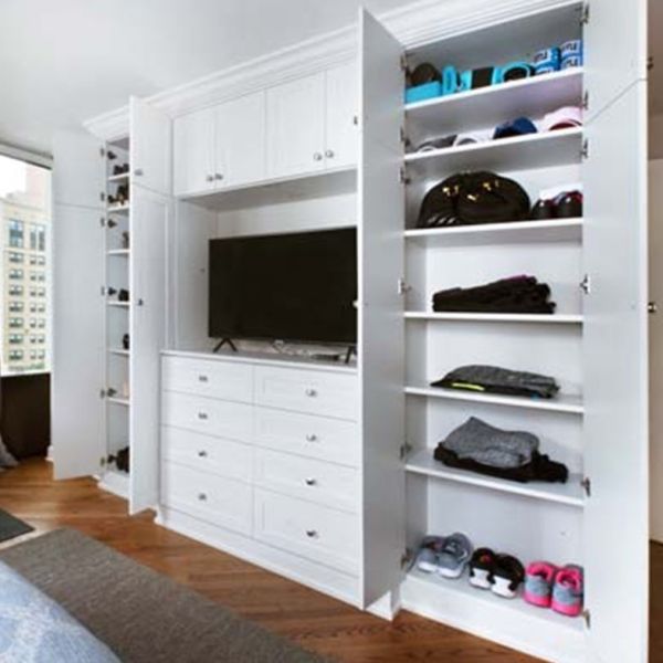Apartment Storage Custom Walk In Closet 3D  Affordable Fitted Wardrobes