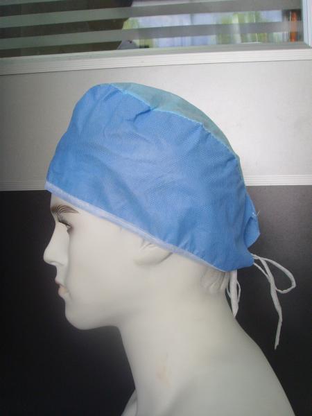 Personal Protective Disposable Head Cap Blue Doctor Head Cover Latex Free