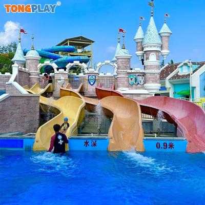 Fiberglass Water Slide with 5m Height and 0.85m Diameter for 400m² Area Outdoor Water Playground