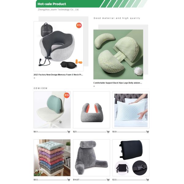JOURM Cooling Shredded Memory Foam Pillow Hot Seller Washable Bed Bamboo For Sleeping