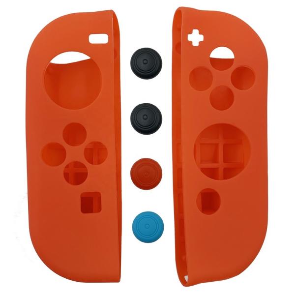 For Nintendo Switch HOXC Silicone Solid Colors Protective Case Compatible For Nintendo Switch and Joy-Con OLED Controller with 13 Thumbstick Covers