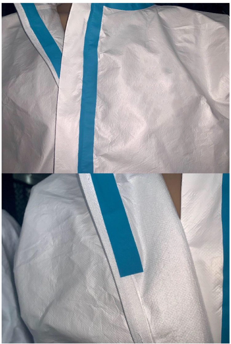 White Ppe Disposable Protective Coverall Full Body For Safety Protective