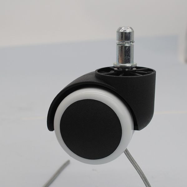 Белые рицинусы мебели стула офиса PU со стержнем кольца сжатия M11x22mm