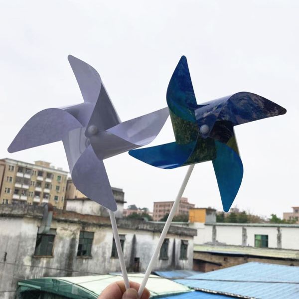 Four Corner Paper And PET Film Sublimation Pinwheel Children'S Pinwheel Toy