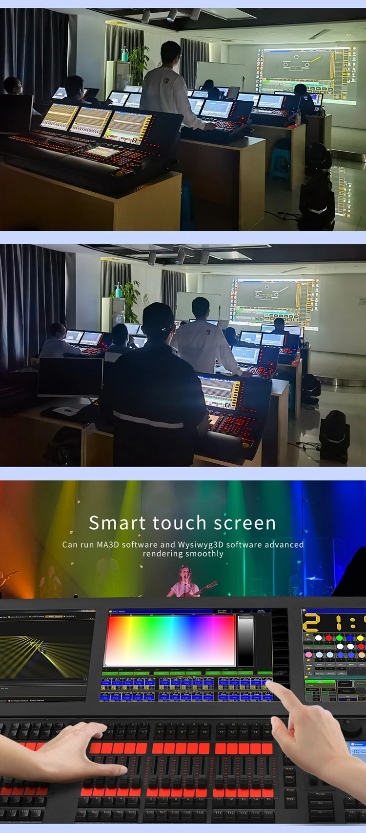 Сцена освещения Dmx контроллерная система Точный контроль RGB RGBW светильников