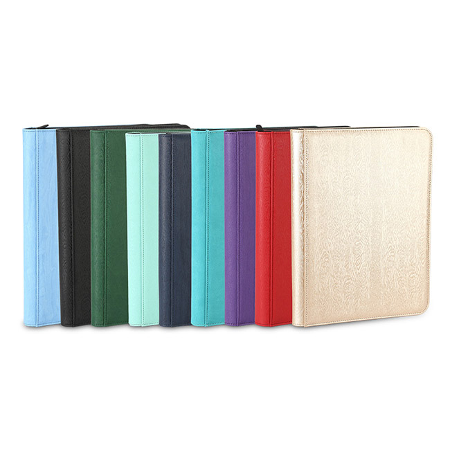 Торговая папка на 3 кольца на молнии 25 страниц 9 папок для карманных карт из искусственной кожи