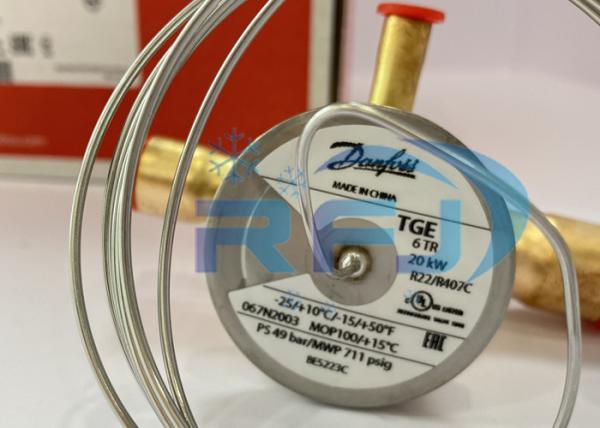 TGE Series 067N2003 Thermostatic Expansion Valves Capacity range 3.5 52 TR/ 12 182 kW for R410A