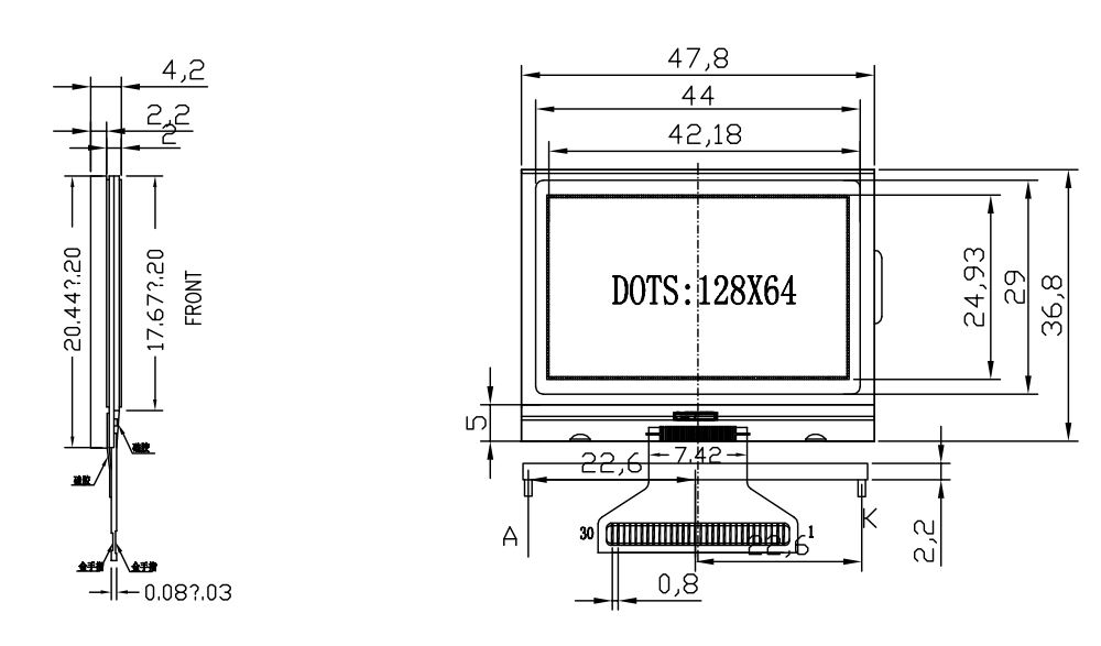 Фабрика подгоняет модуль дисплея Lcd COG УДАРА TN STN HTN FSTN