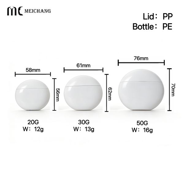 20G 30G 50G Round 5-Layer High Barrier PE Composite Hand Cream Squeeze Bottle with Food-Grade Material