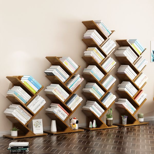 NO Folded Small Tree Bookshelf Unique Wide cases Classroom Rack Display shelf Organizer for Magazine CDs Modern