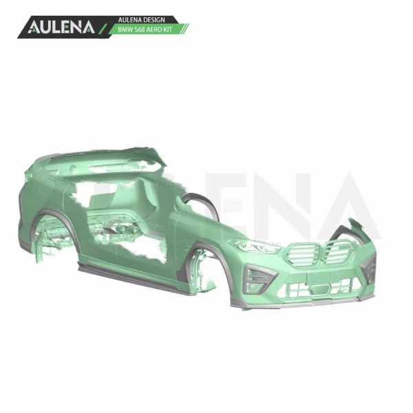 SUV Bmw X6 Body Kit Carbon Fiber X6M Front Bumper Lip Splitter Spoiler Side