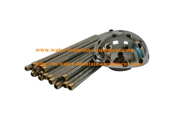 Customized Water Fountain Nozzles Copper / Brass With Chromplated Half Dandelion