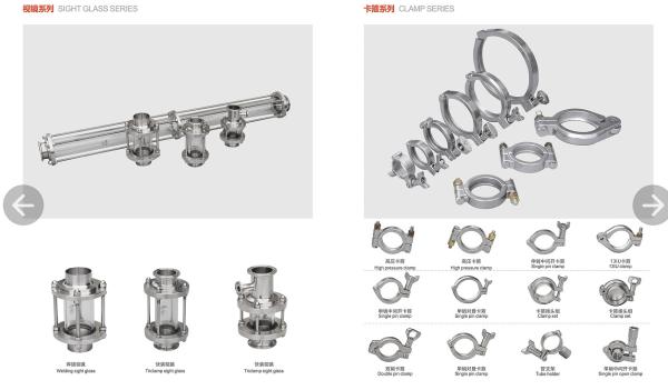 SS316L Pipe Fitting Connector 1.5 Inch Quick Installation BPE Tri Clamp Ferrule Pipe Fitting