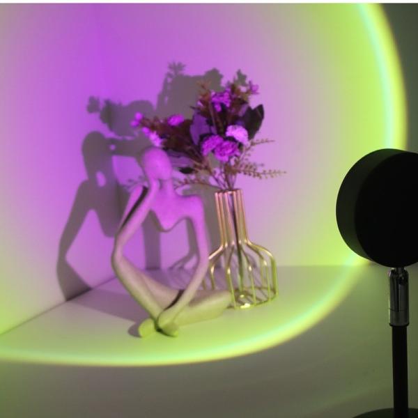 Sunset Lamp Projector for Room,LED Sunset Projection Night Light with Remote Control 16 Colors,Photography/Selfie/Home/L