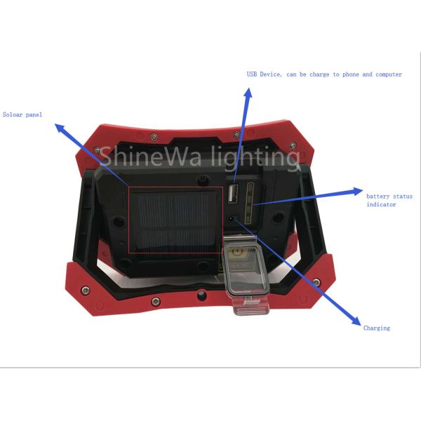 IP65 Waterproof Rechargeable Led Work Light Round COB LED Handheld 2 Hours Runtime