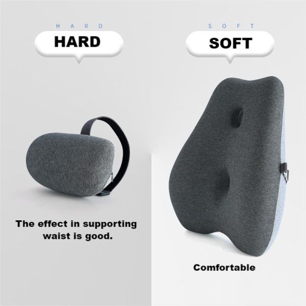 1kg Customized Color Memory Foam Lumbar Support Pillow for Car Seat and Office Chair
