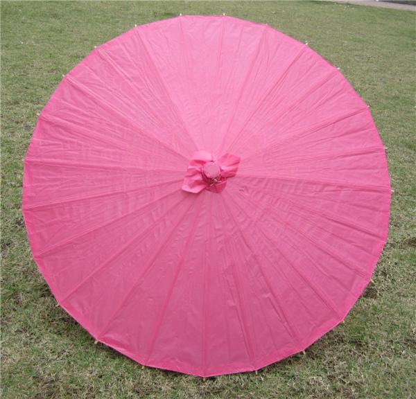 Wedding Party Chinese Paper Parasols Umbrella Solid Color 57cm Length 42cm Radius