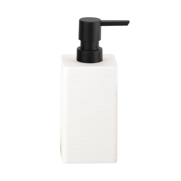 3pcs белый песчаный камень ванная комната набор квадратной формы круговой линии жидкий мыло распределитель насос лосьон насос бутылка