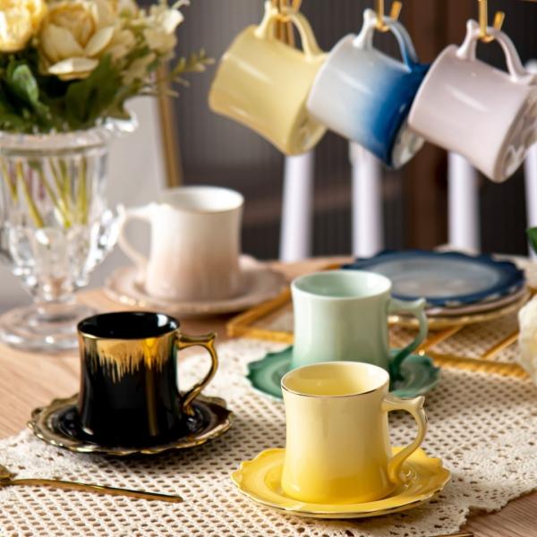Estilo Retro Design 90 Cc 3 Oz Porcelana Taças de Café Turco Conjunto De 6 Estilo Árabe de Luxo