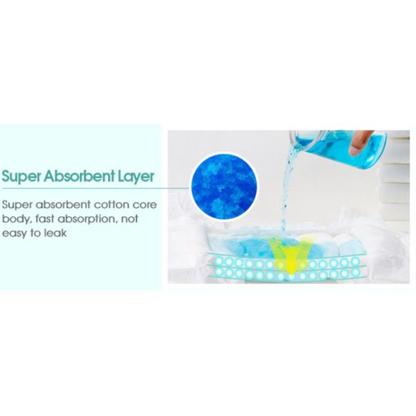 Blue ADL Adult Baby Pants Fluff Pulp Overnight Pull Up Diapers For Adults