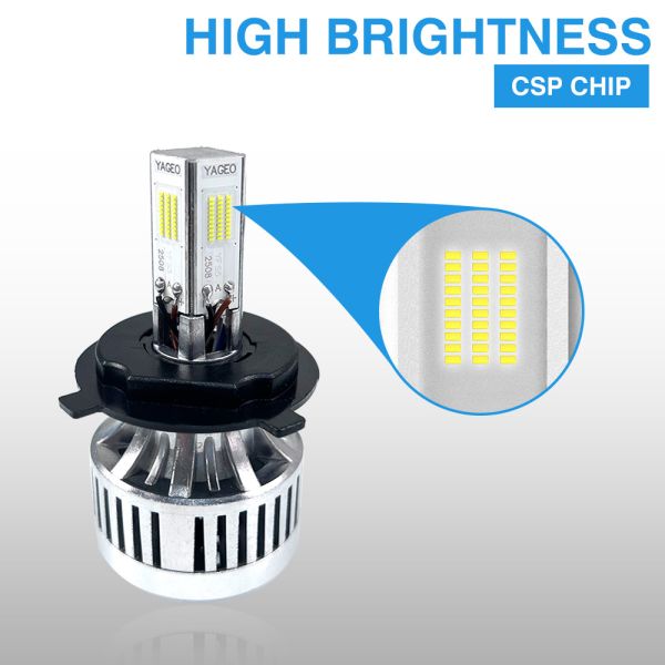 80W 8000LM CSP Light Source Motorcycle LED Headlight with 50000 Hours Operating Life