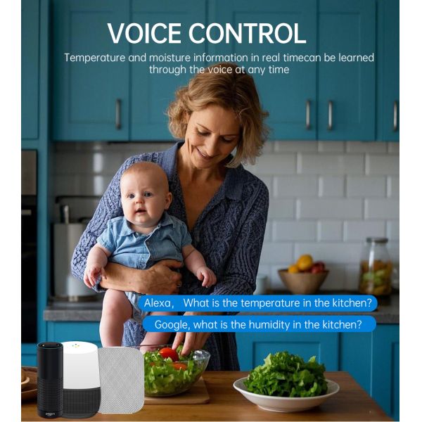 Tuya ZigBee Smart Indoor Outdoor Thermometer Hygrometer Bluetooth Sensor Moldproof