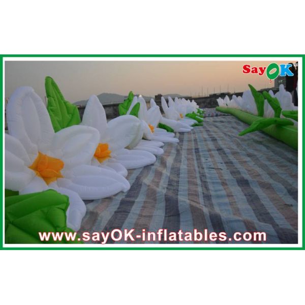 Длина 5M цветка освещения декоративного белого раздувного украшения освещения пожаробезопасная