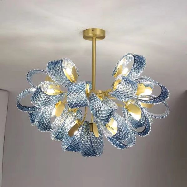 Luxury Hanging Fixture Firework Pendant Lights Led Lighting Modern Flower Glass Wall lamp