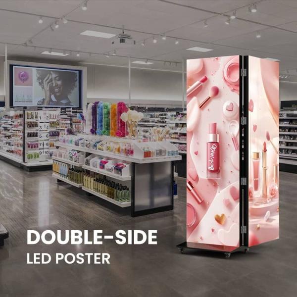 Double-sided HD LED Display Poster Digital Advertising Video Player P1.25 P1.538 P1.86 P2 P2.5 P3