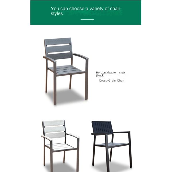 Round Patio Garden Table And Chairs With Aluminium Frame For Restaurant Courtyard