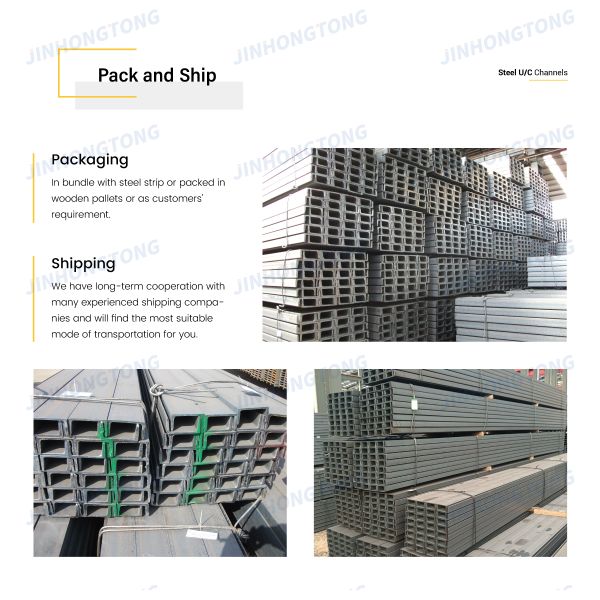 U-Shape Beam ASTM Q235 Q345 Hot Rolled Channel Steel for Support Structure Application