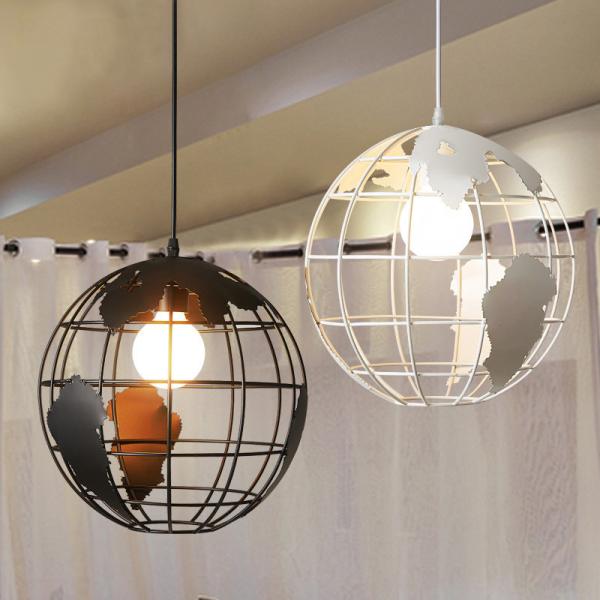 Globe Earth Modern Cage Pendant Light / Contemporary Pendant Lamp Bronze Finished